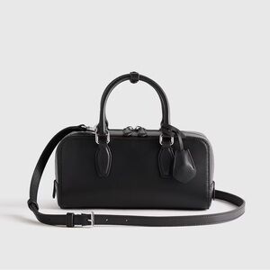 Quince Italian Leather Mini Bowler Crossbody Satchel
